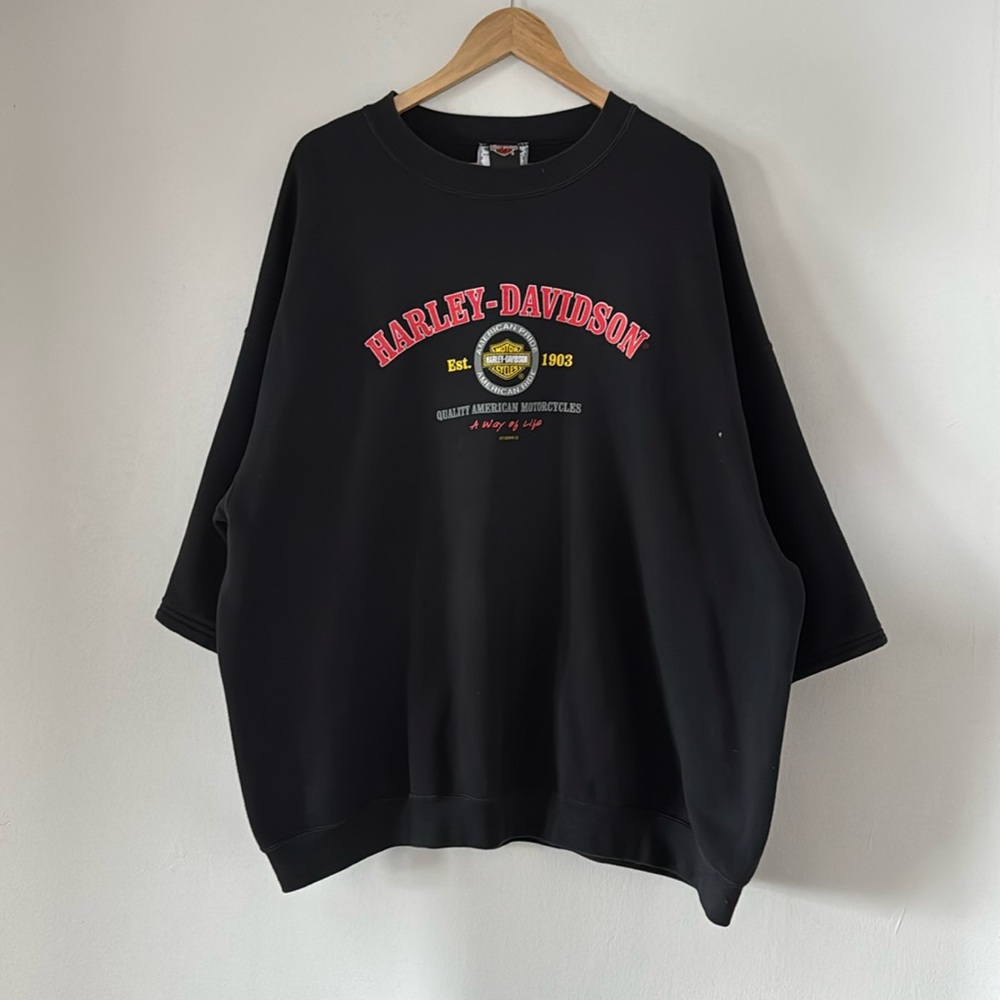 Vintage Harley Davidson Crewneck / 1999 / Las Vegas / 3XL / Tailored Sleeves